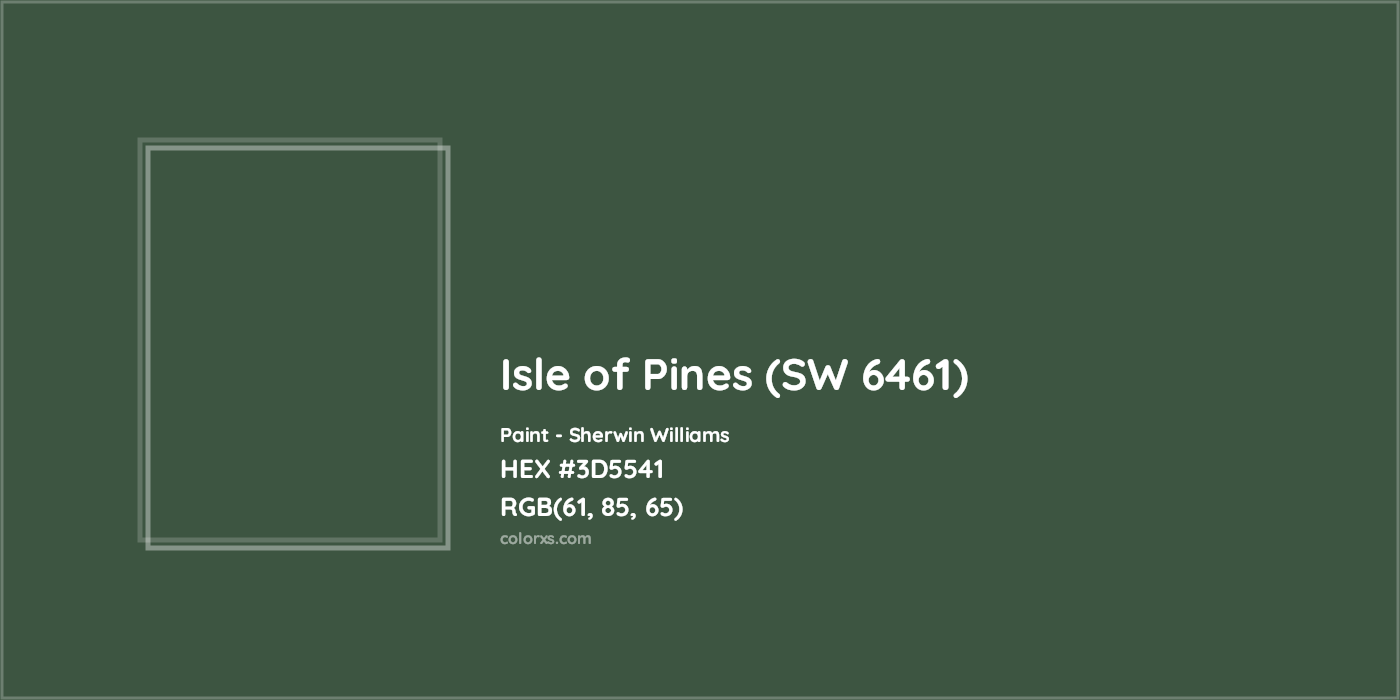 HEX #3D5541 Isle of Pines (SW 6461) Paint Sherwin Williams - Color Code