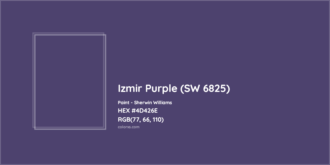 HEX #4D426E Izmir Purple (SW 6825) Paint Sherwin Williams - Color Code