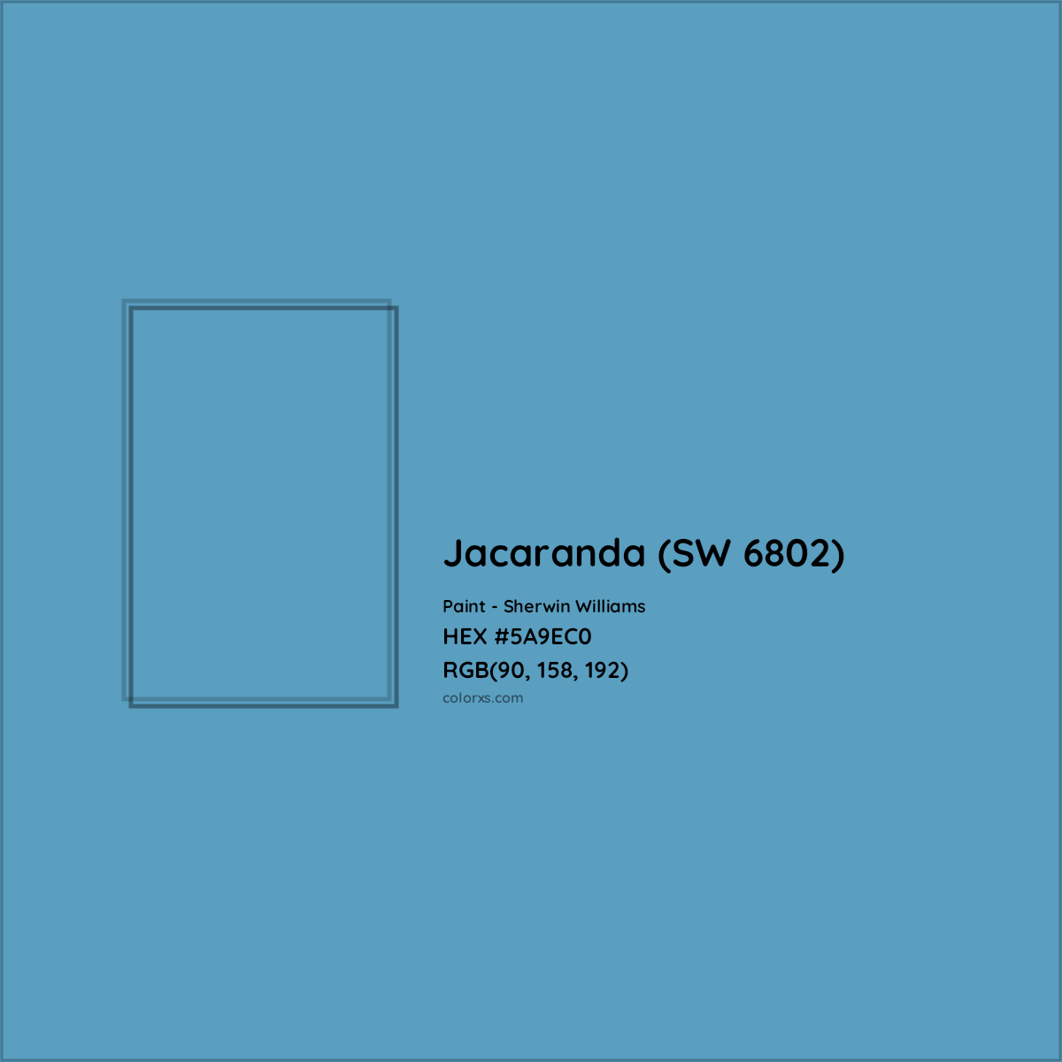 HEX #5A9EC0 Jacaranda (SW 6802) Paint Sherwin Williams - Color Code