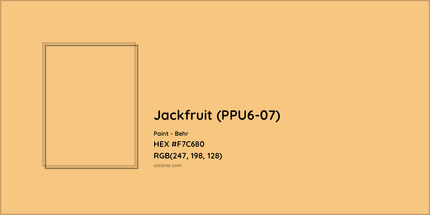 HEX #F7C680 Jackfruit (PPU6-07) Paint Behr - Color Code