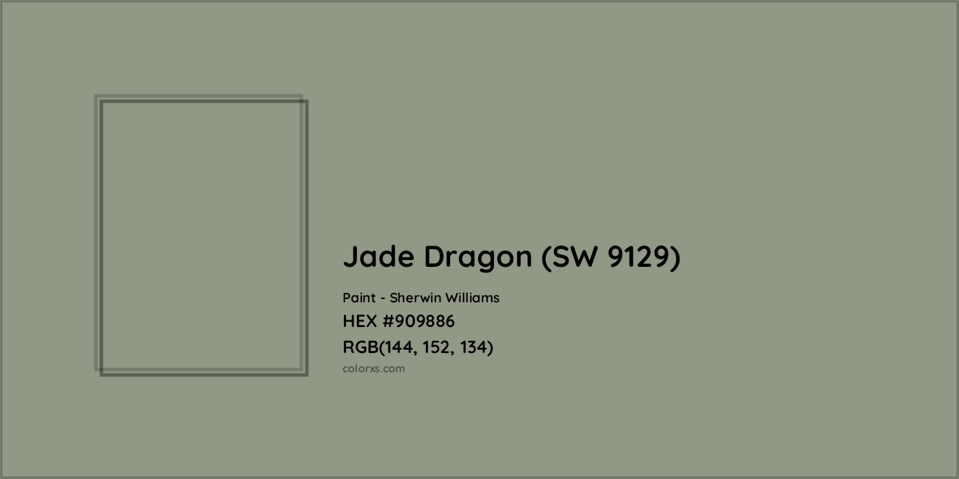 HEX #909886 Jade Dragon (SW 9129) Paint Sherwin Williams - Color Code