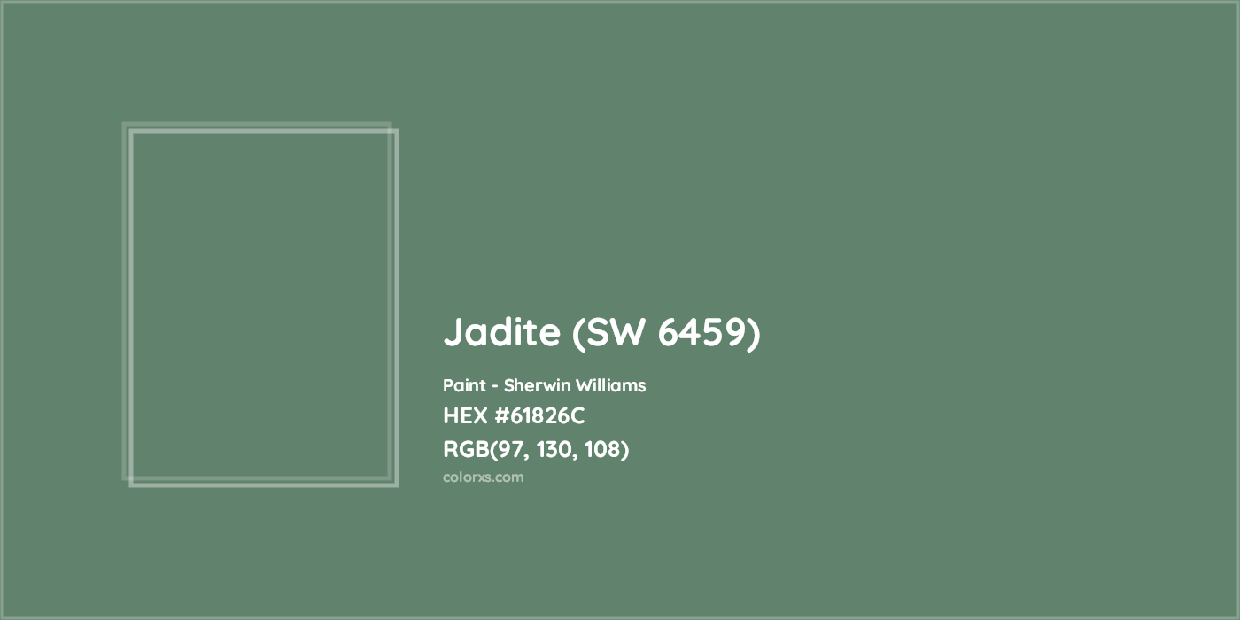 HEX #61826C Jadite (SW 6459) Paint Sherwin Williams - Color Code