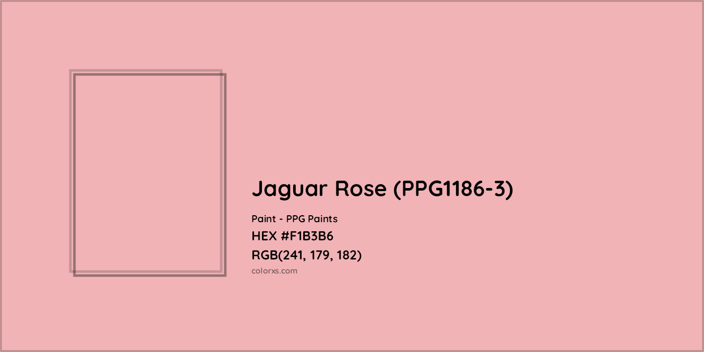 HEX #F1B3B6 Jaguar Rose (PPG1186-3) Paint PPG Paints - Color Code