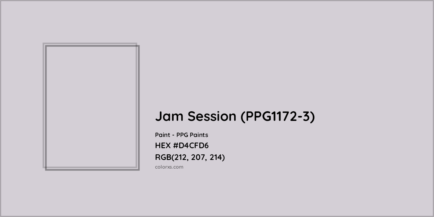 HEX #D4CFD6 Jam Session (PPG1172-3) Paint PPG Paints - Color Code
