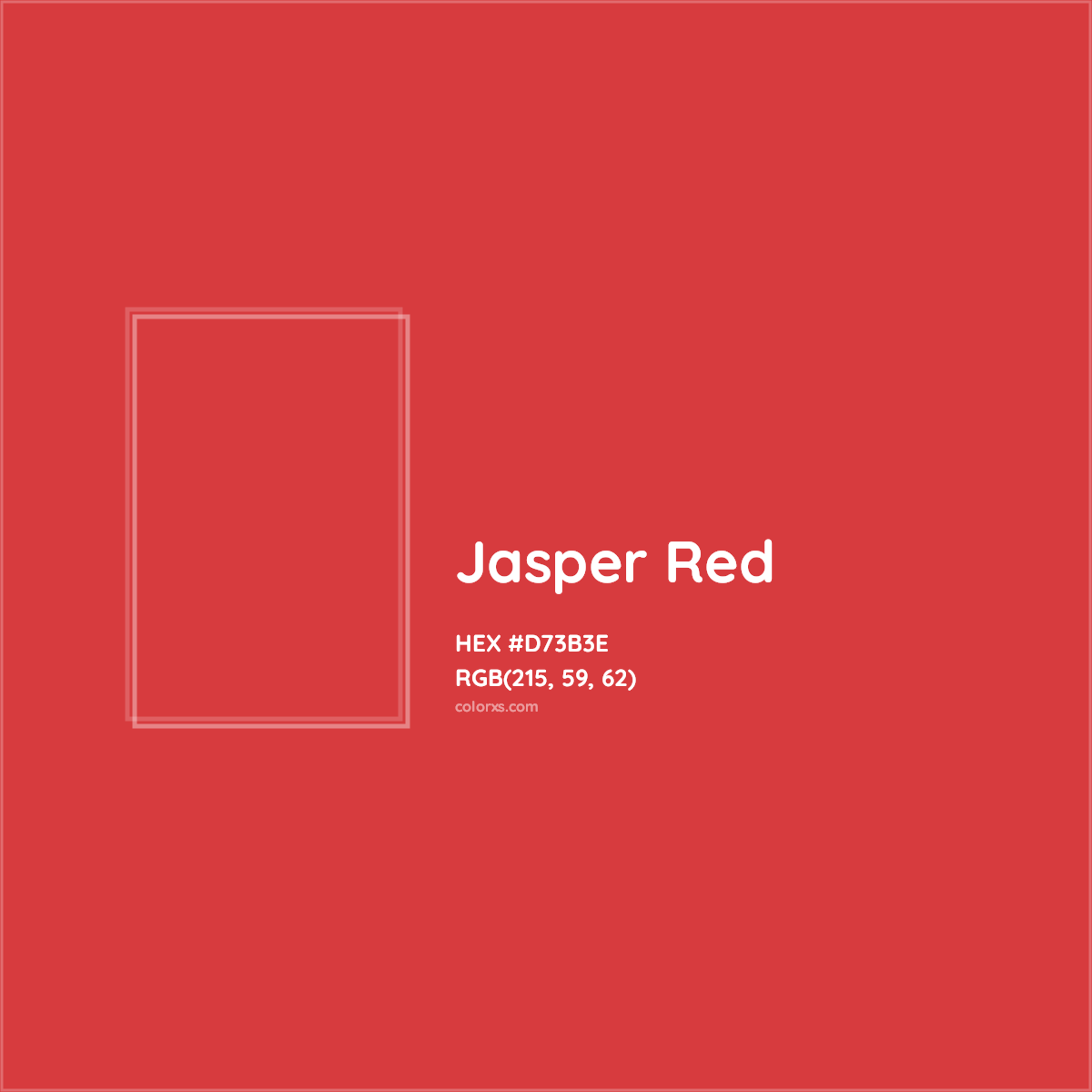 HEX #D73B3E Jasper Red Color - Color Code