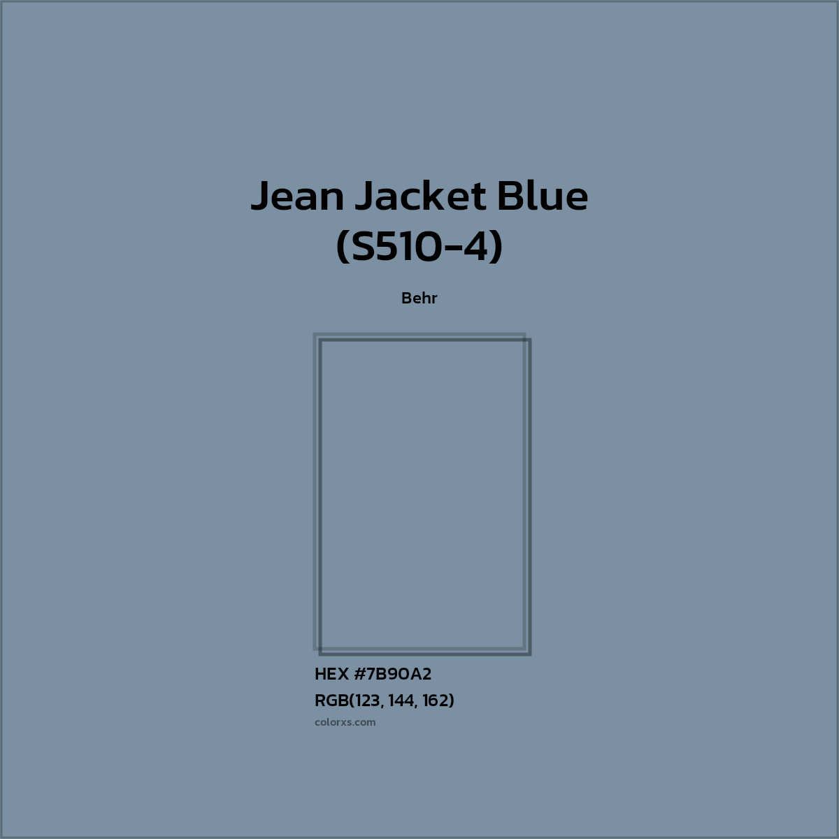 Behr Jean Jacket Blue (S5104) Paint color codes, similar paints and