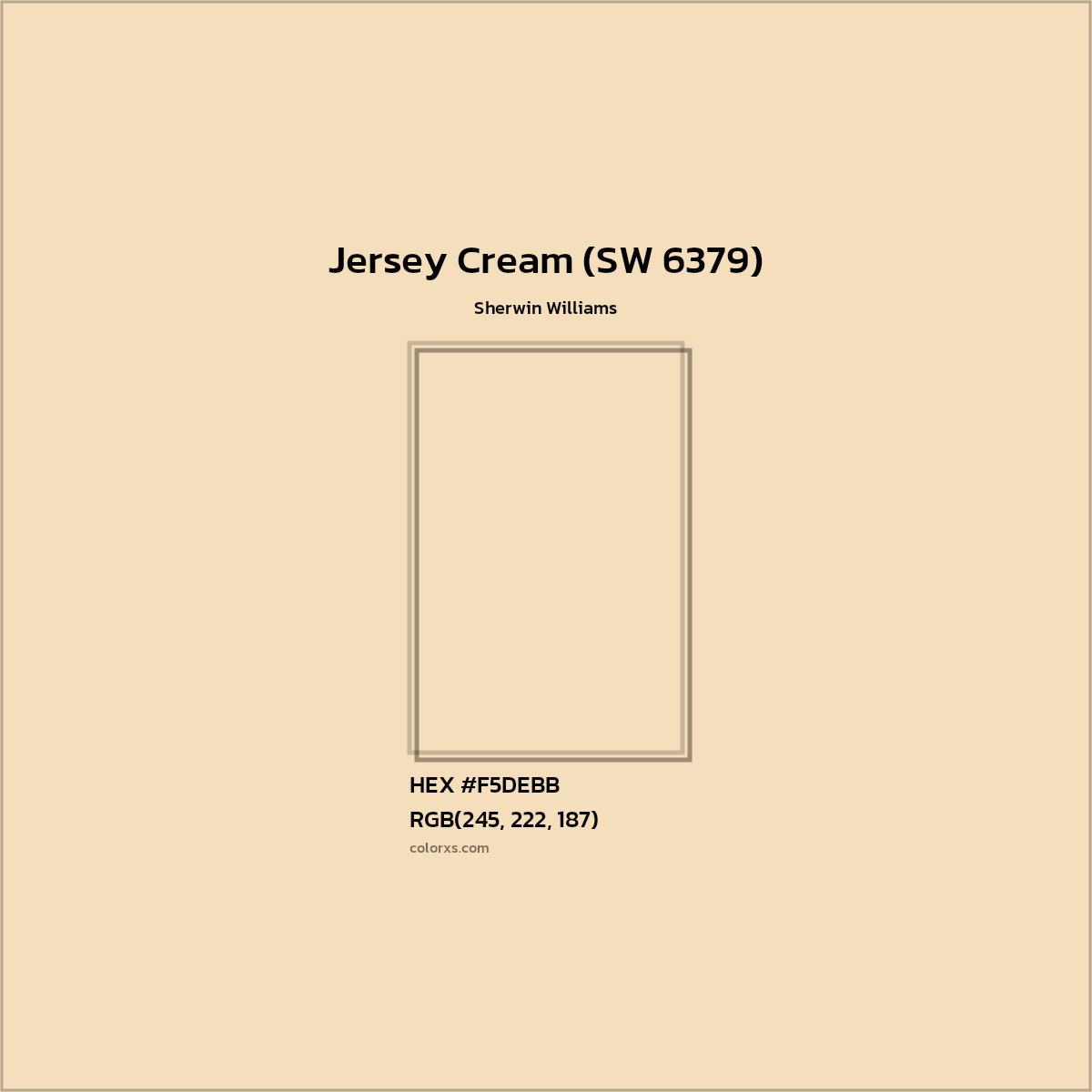 HEX #F5DEBB Jersey Cream (SW 6379) Paint Sherwin Williams - Color Code