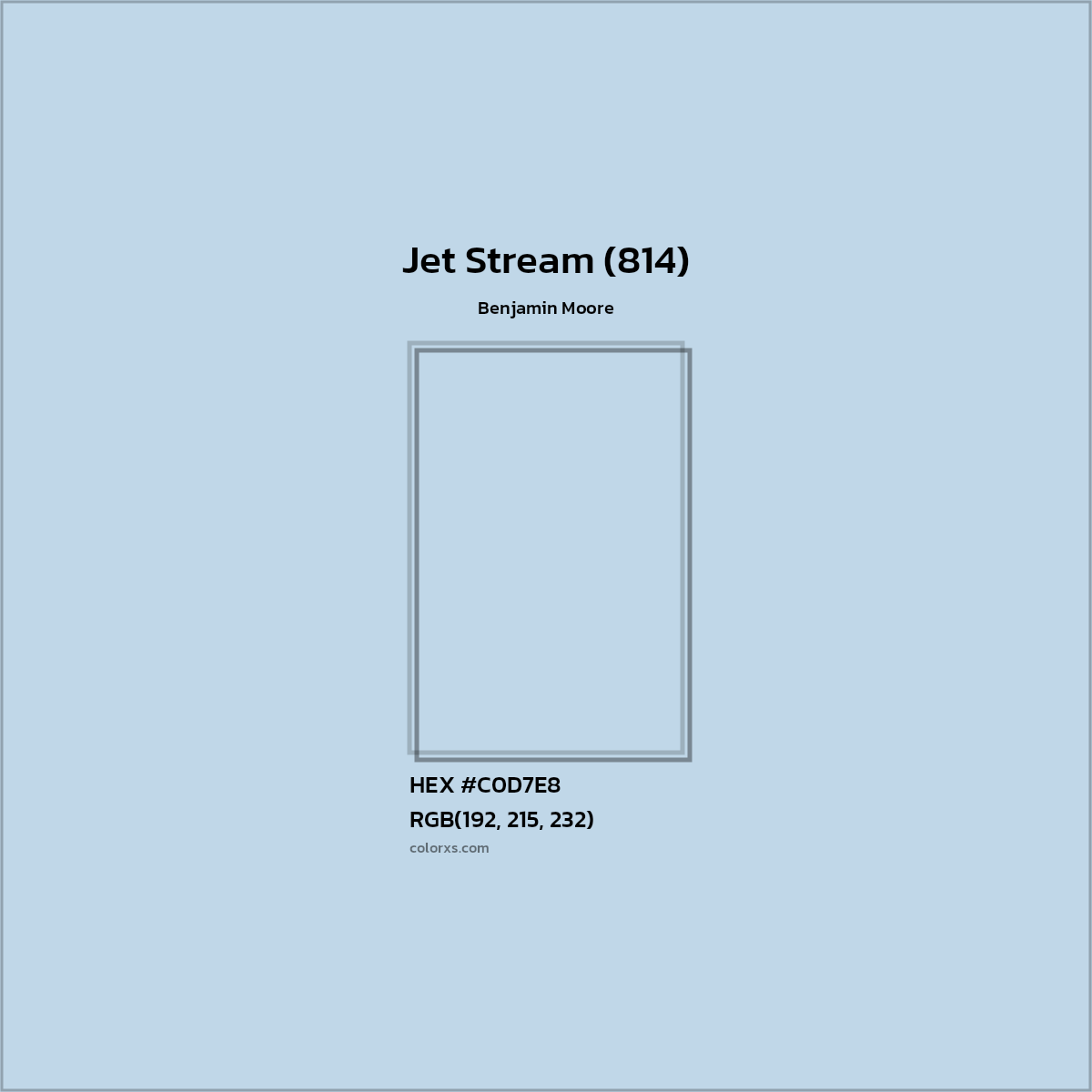 HEX #C0D7E8 Jet Stream (814) Paint Benjamin Moore - Color Code