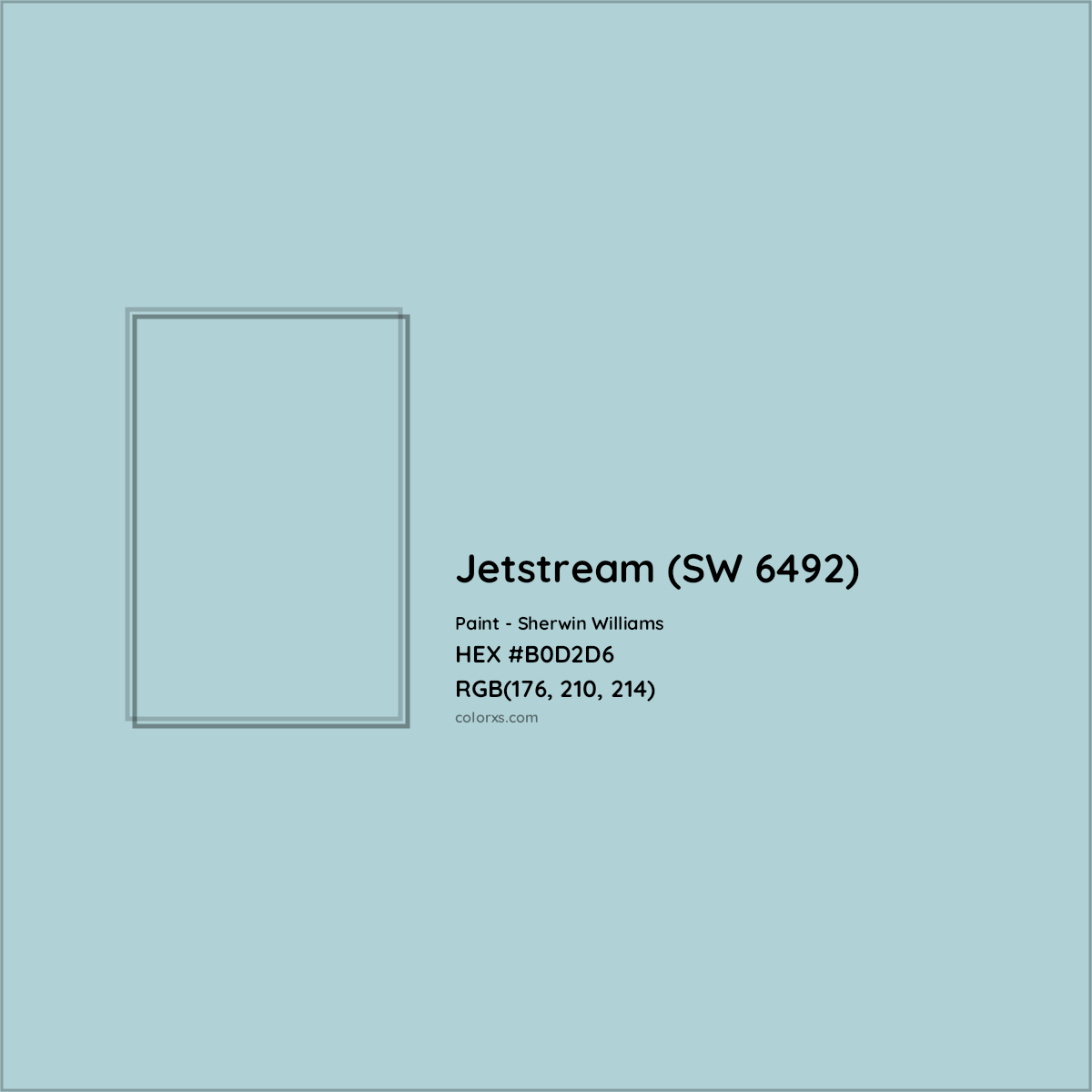 HEX #B0D2D6 Jetstream (SW 6492) Paint Sherwin Williams - Color Code