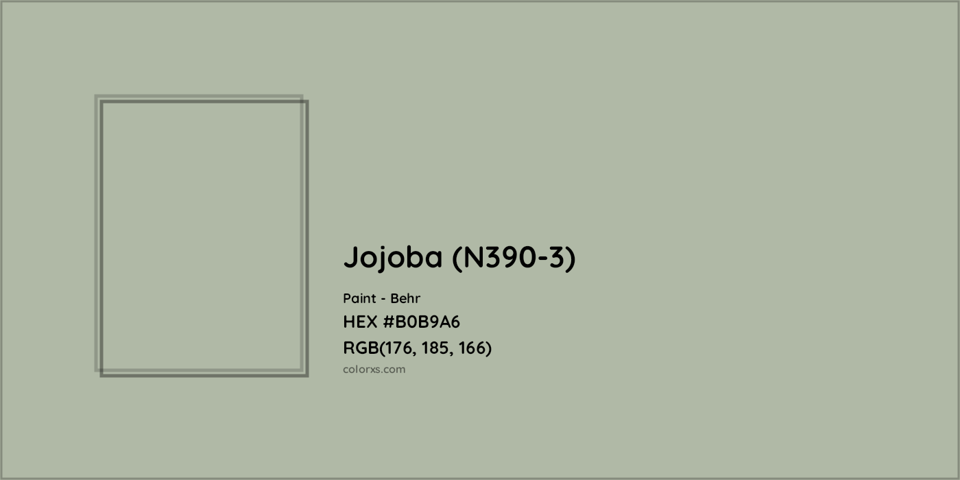 HEX #B0B9A6 Jojoba (N390-3) Paint Behr - Color Code