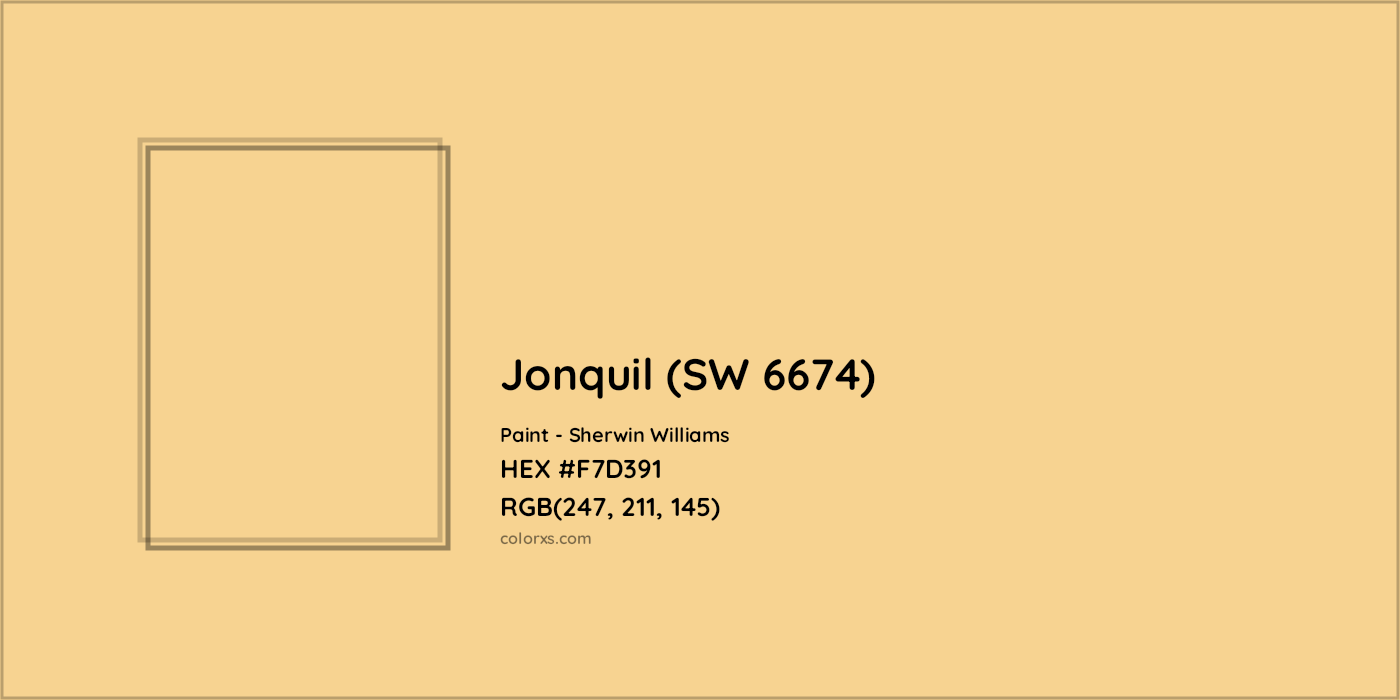 HEX #F7D391 Jonquil (SW 6674) Paint Sherwin Williams - Color Code