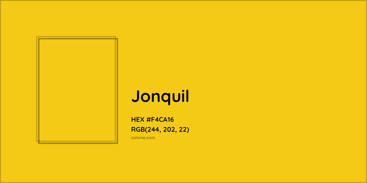 HEX #F4CA16 Jonquil Color - Color Code