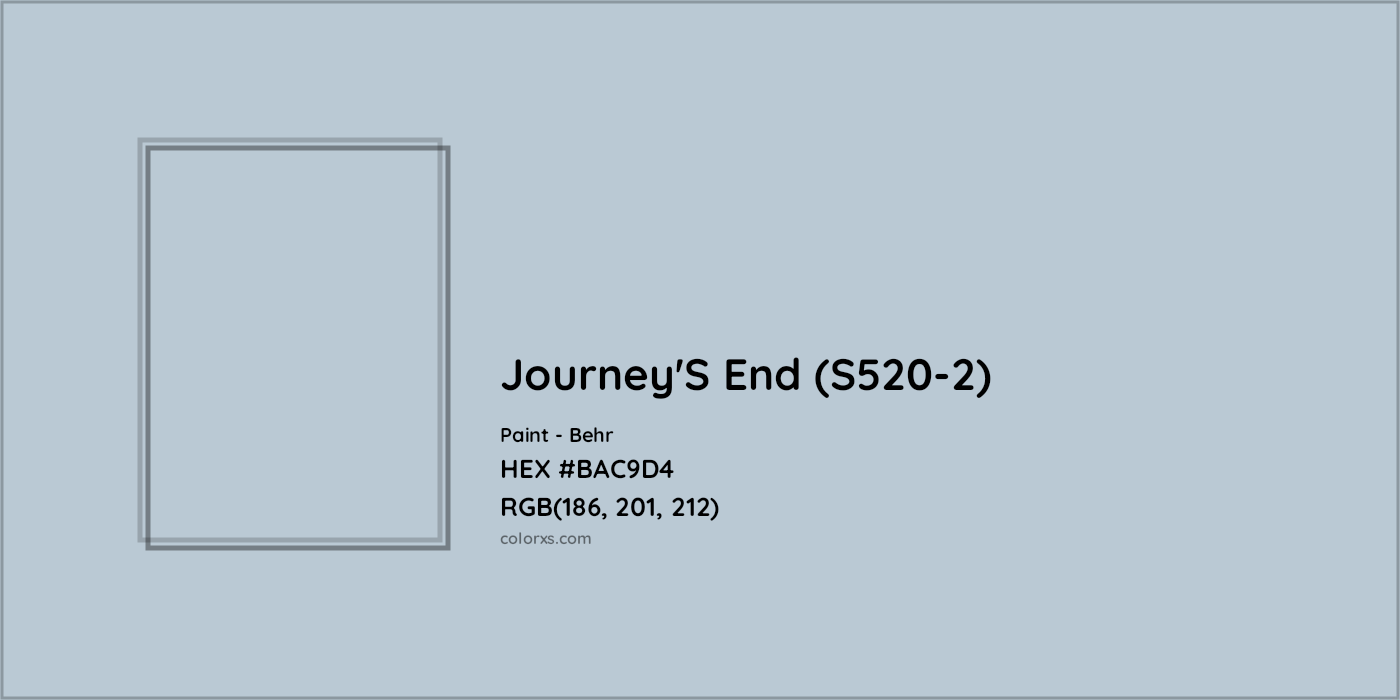 HEX #BAC9D4 Journey'S End (S520-2) Paint Behr - Color Code