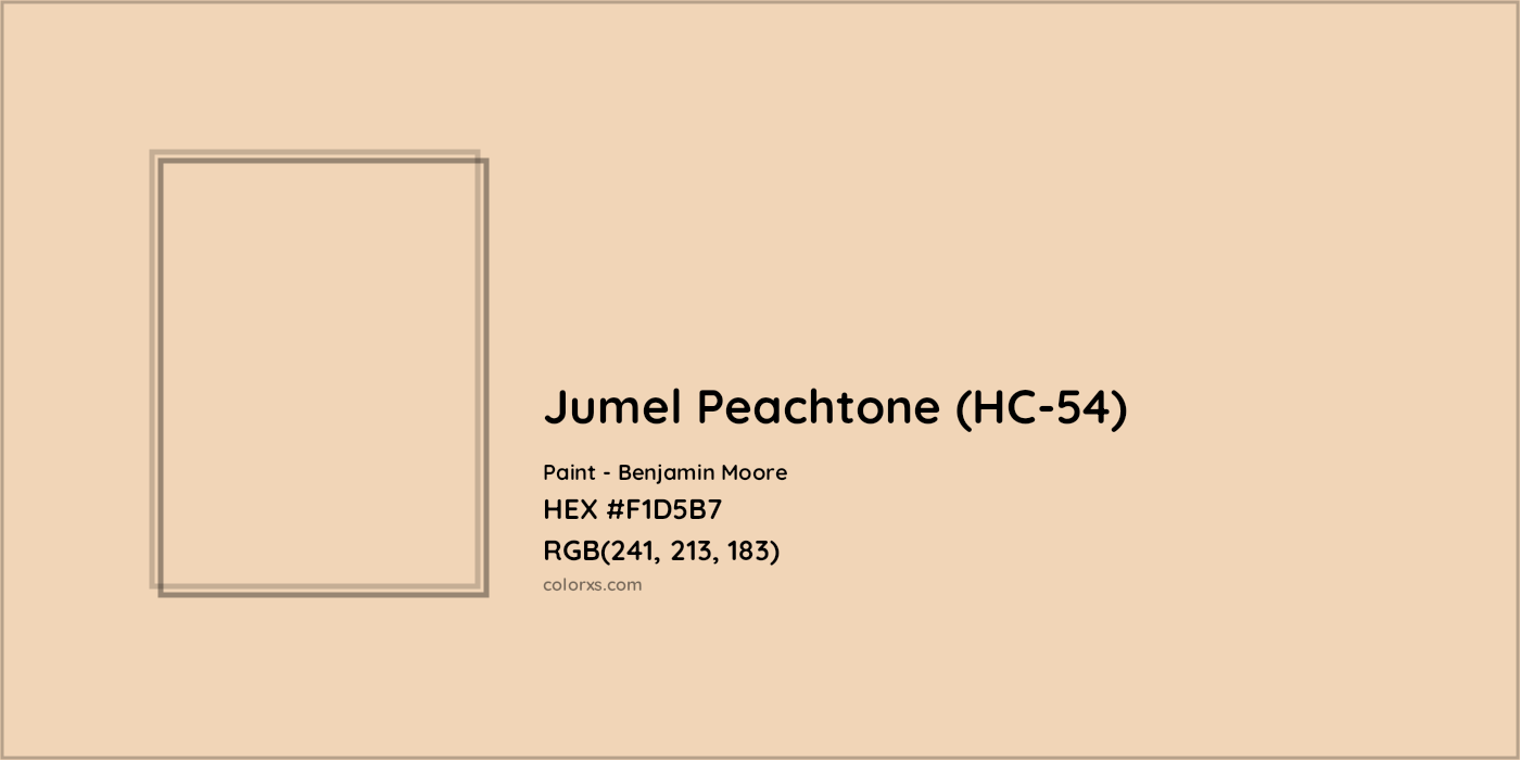 HEX #F1D5B7 Jumel Peachtone (HC-54) Paint Benjamin Moore - Color Code