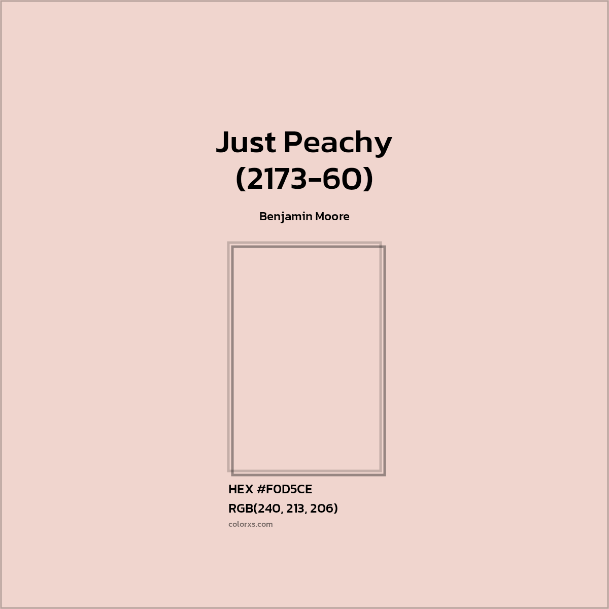 HEX #F0D5CE Just Peachy (2173-60) Paint Benjamin Moore - Color Code