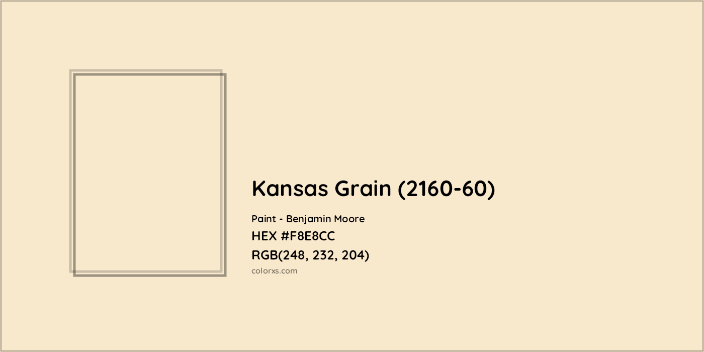 HEX #F8E8CC Kansas Grain (2160-60) Paint Benjamin Moore - Color Code