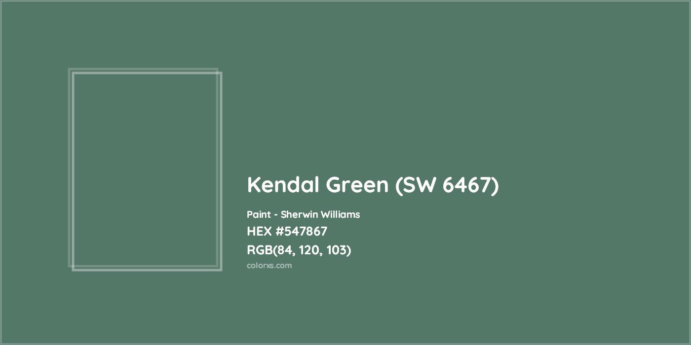 HEX #547867 Kendal Green (SW 6467) Paint Sherwin Williams - Color Code