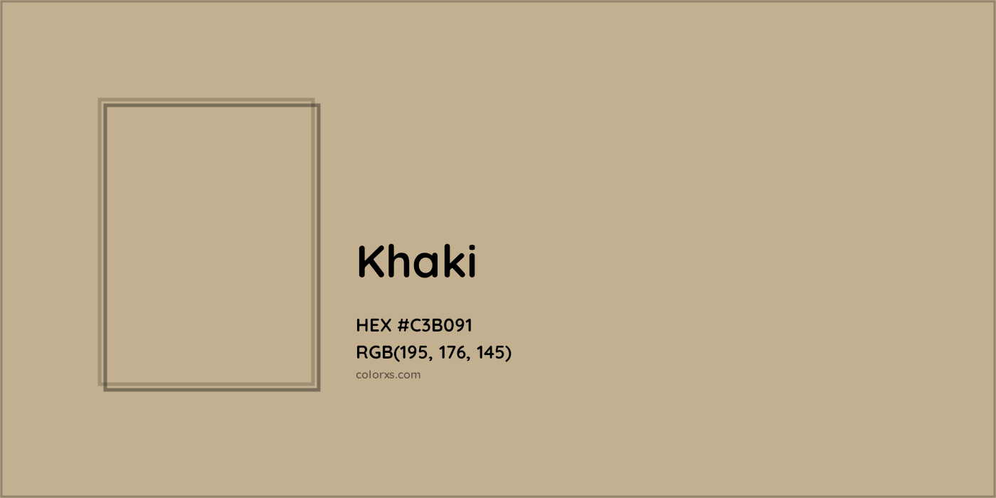 HEX #C3B091 Khaki Color - Color Code