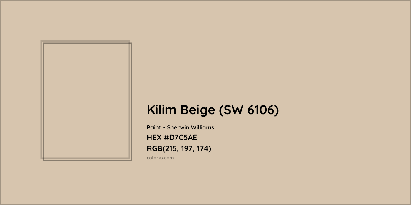 HEX #D7C5AE Kilim Beige (SW 6106) Paint Sherwin Williams - Color Code