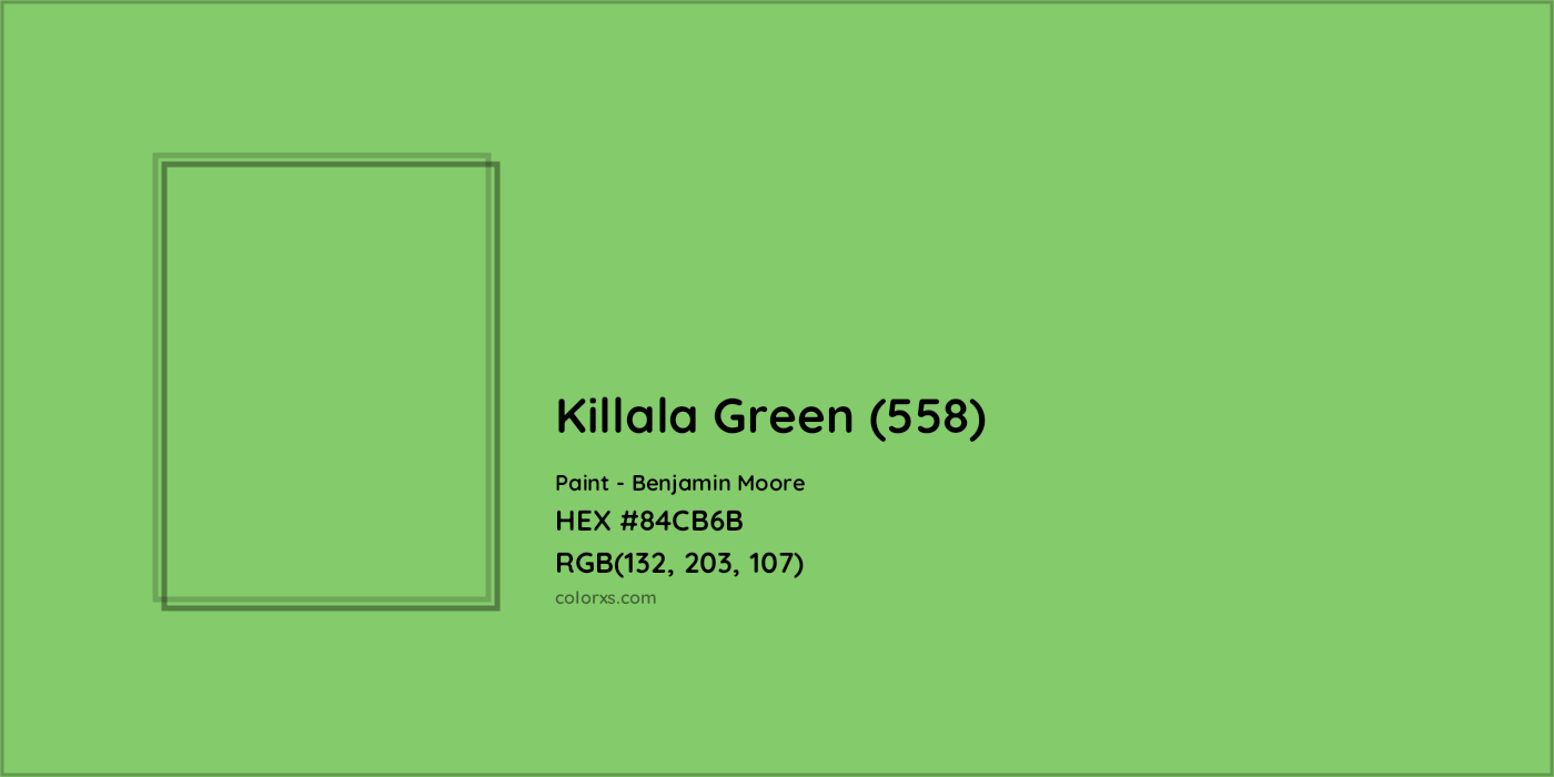 HEX #84CB6B Killala Green (558) Paint Benjamin Moore - Color Code