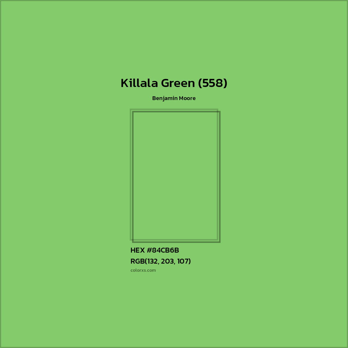 HEX #84CB6B Killala Green (558) Paint Benjamin Moore - Color Code