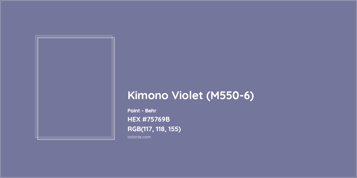 HEX #75769B Kimono Violet (M550-6) Paint Behr - Color Code