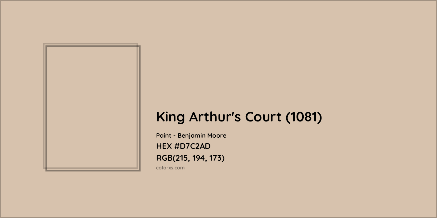 HEX #D7C2AD King Arthur's Court (1081) Paint Benjamin Moore - Color Code