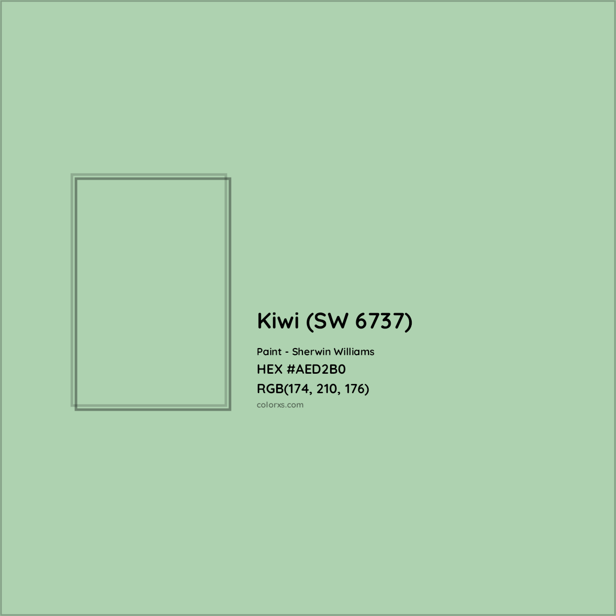 HEX #AED2B0 Kiwi (SW 6737) Paint Sherwin Williams - Color Code