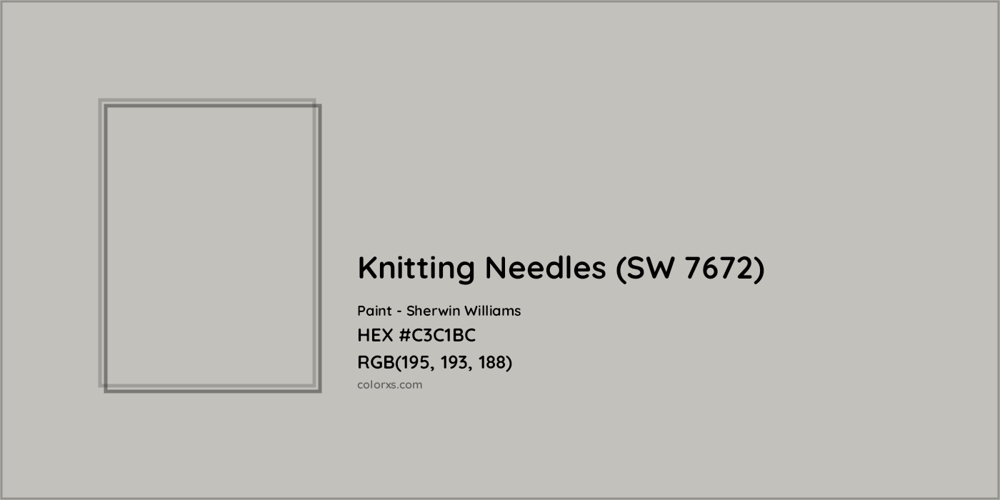 HEX #C3C1BC Knitting Needles (SW 7672) Paint Sherwin Williams - Color Code