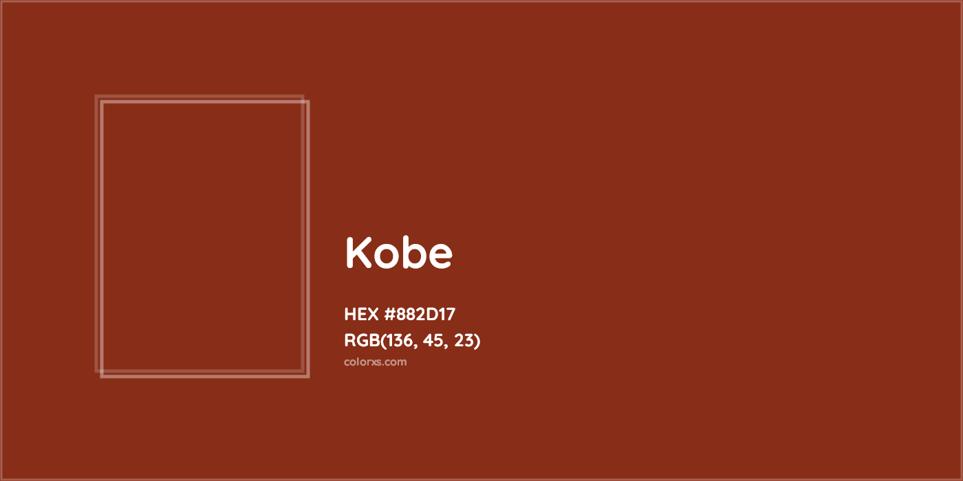 HEX #882D17 Kobe Color - Color Code