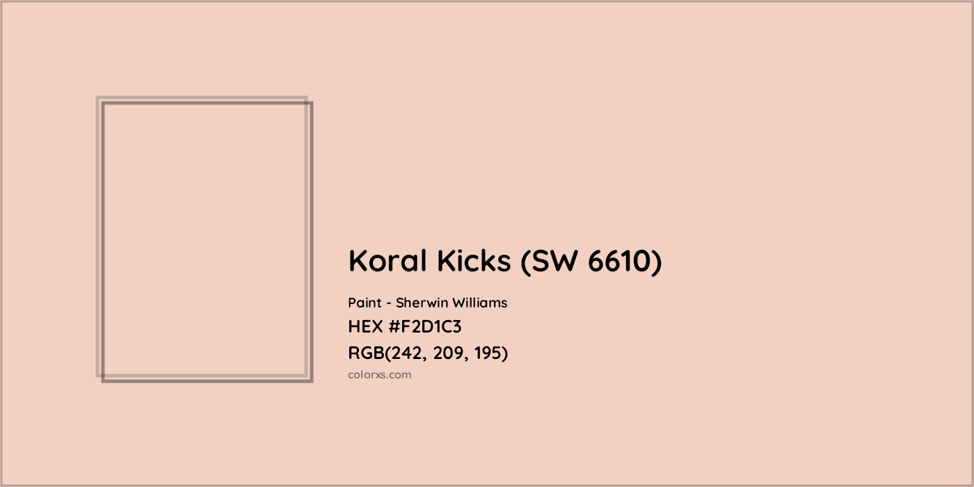HEX #F2D1C3 Koral Kicks (SW 6610) Paint Sherwin Williams - Color Code