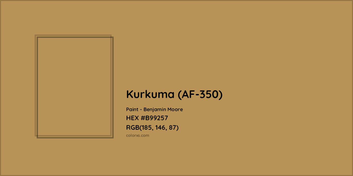 HEX #B99257 Kurkuma (AF-350) Paint Benjamin Moore - Color Code