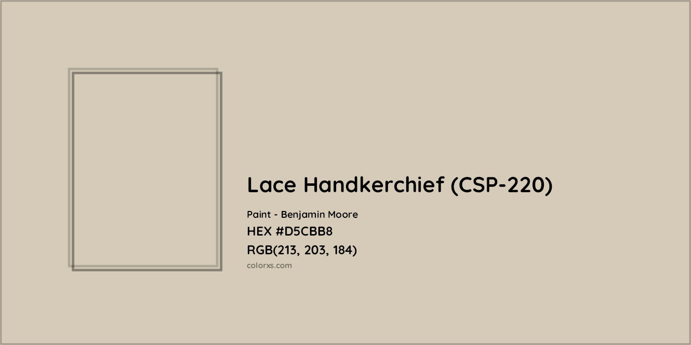 HEX #D5CBB8 Lace Handkerchief (CSP-220) Paint Benjamin Moore - Color Code