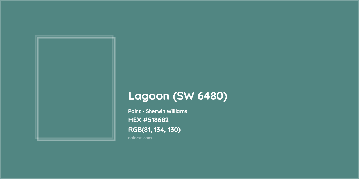 HEX #518682 Lagoon (SW 6480) Paint Sherwin Williams - Color Code