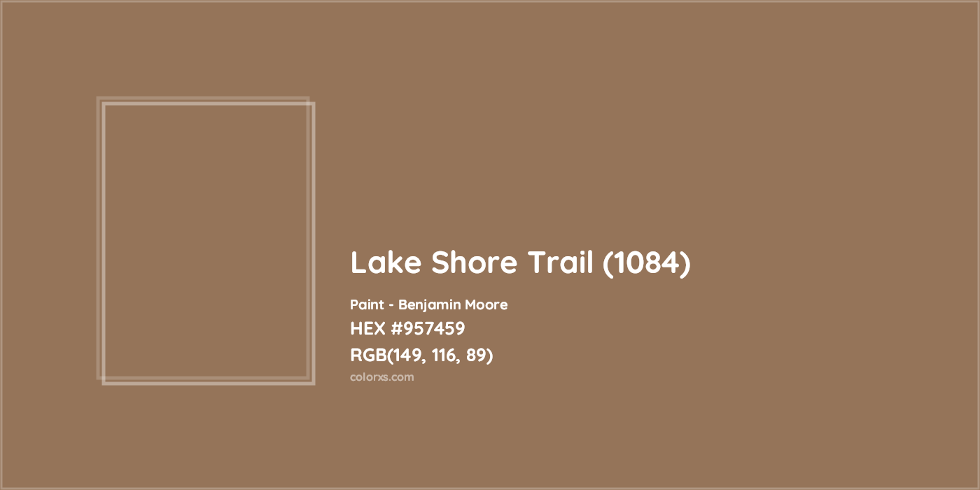 HEX #957459 Lake Shore Trail (1084) Paint Benjamin Moore - Color Code