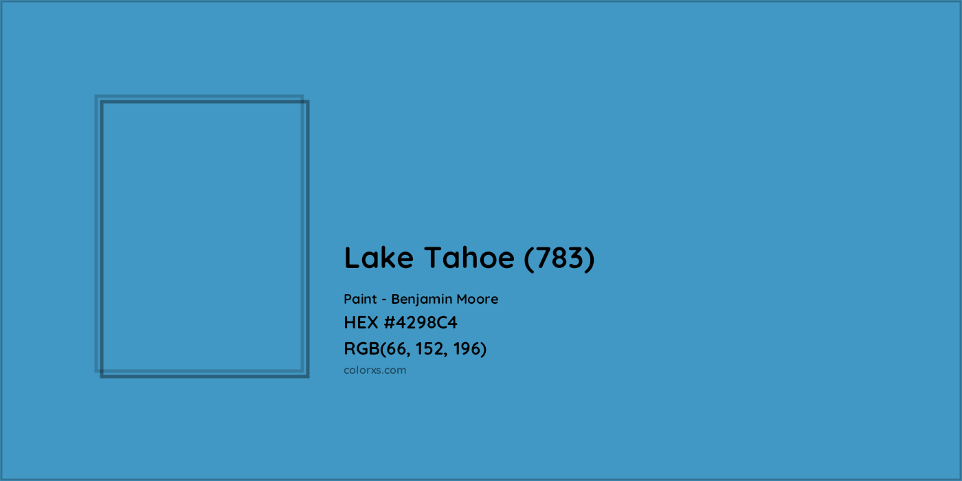 HEX #4298C4 Lake Tahoe (783) Paint Benjamin Moore - Color Code
