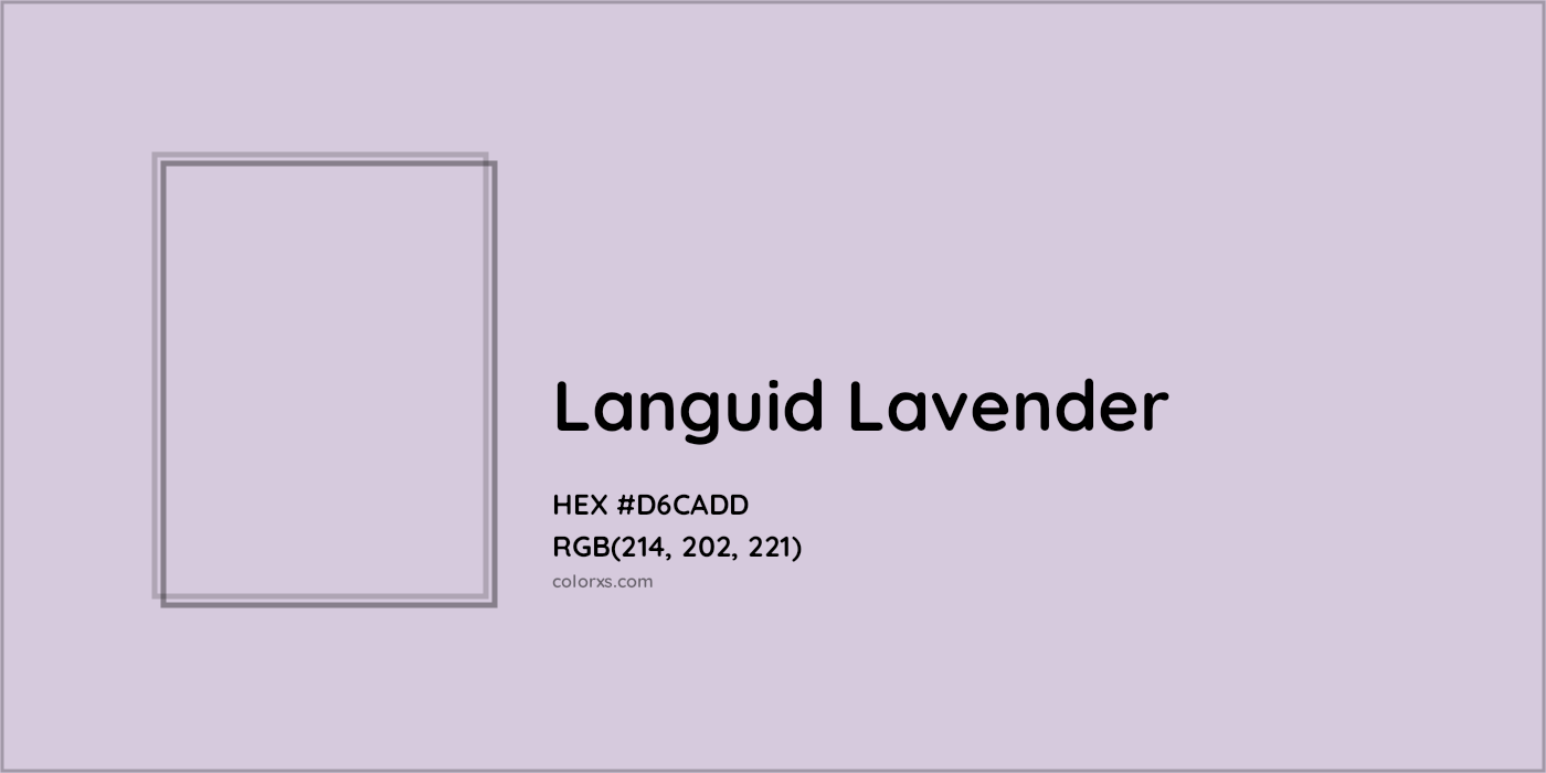 HEX #D6CADD Languid Lavender Color - Color Code