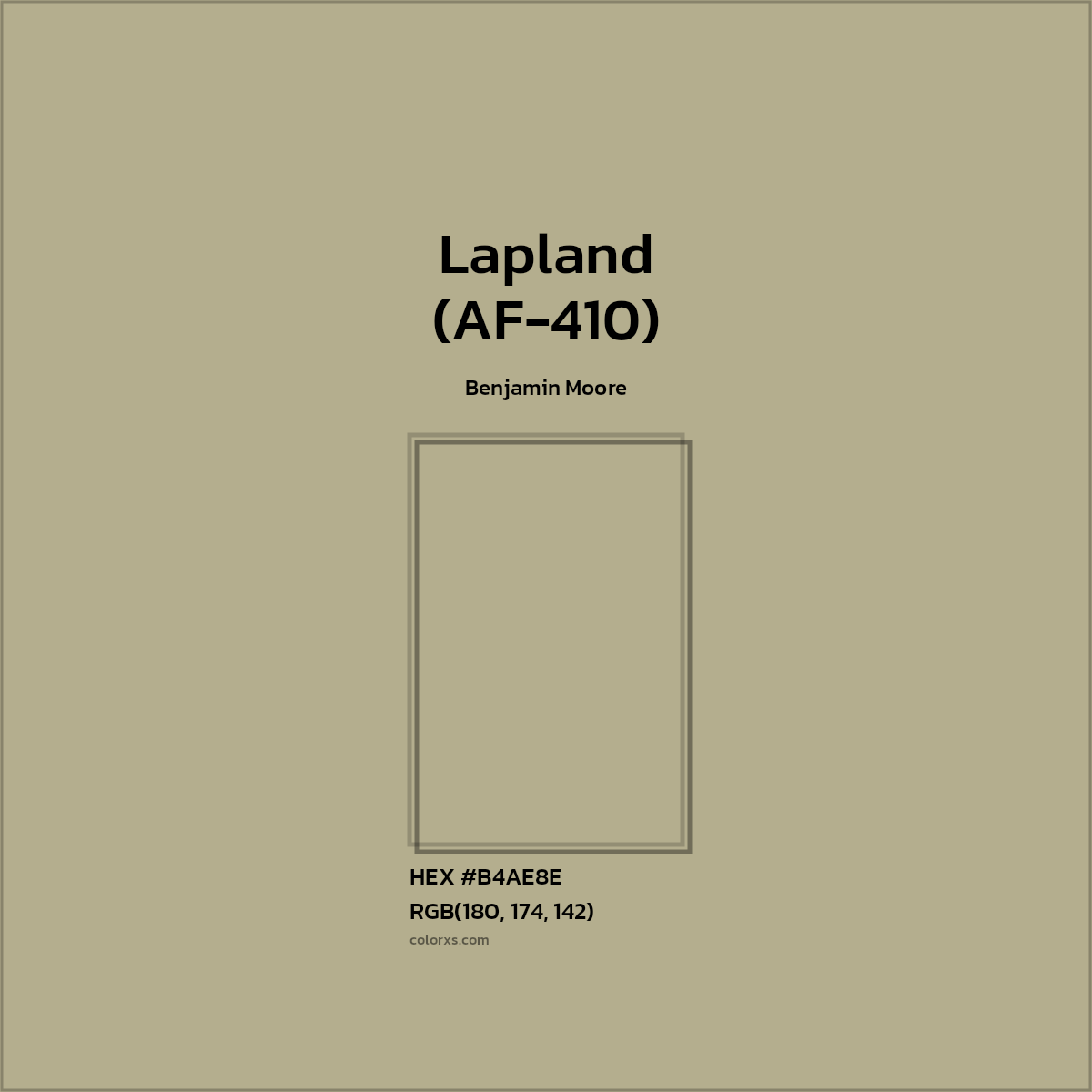 HEX #B4AE8E Lapland (AF-410) Paint Benjamin Moore - Color Code