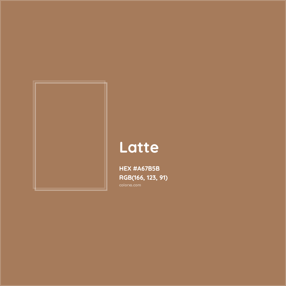 HEX #A67B5B Latte Color - Color Code