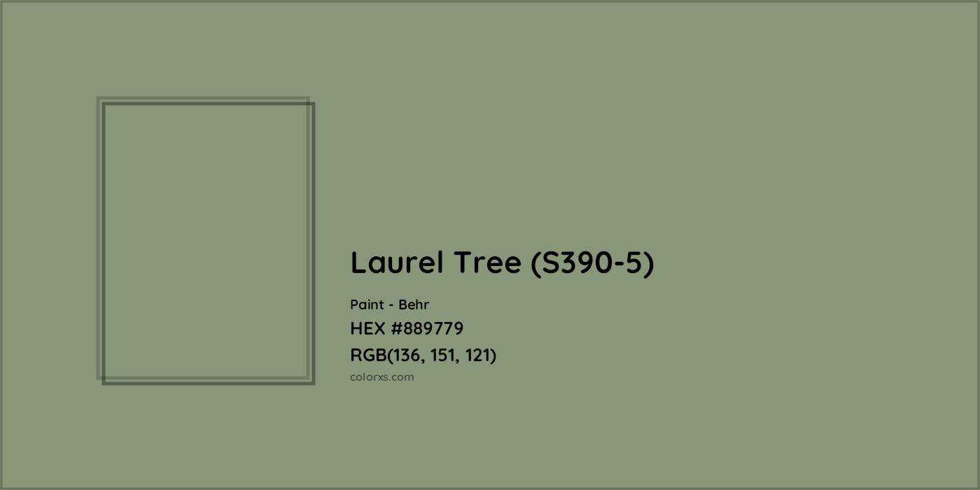 HEX #889779 Laurel Tree (S390-5) Paint Behr - Color Code