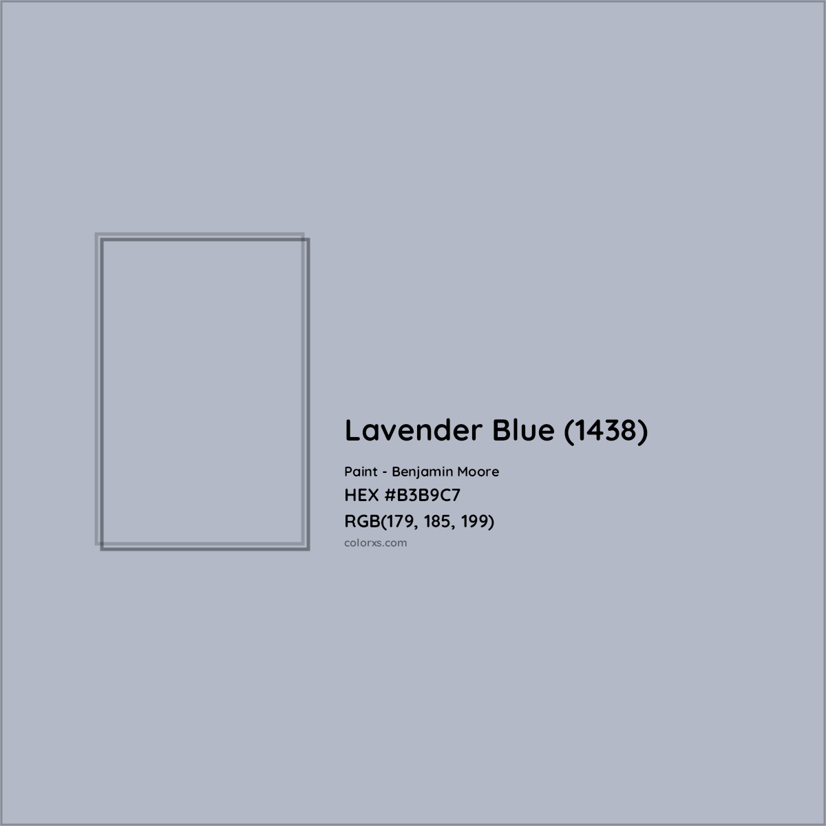 HEX #B3B9C7 Lavender Blue (1438) Paint Benjamin Moore - Color Code