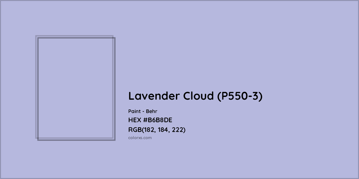 HEX #B6B8DE Lavender Cloud (P550-3) Paint Behr - Color Code