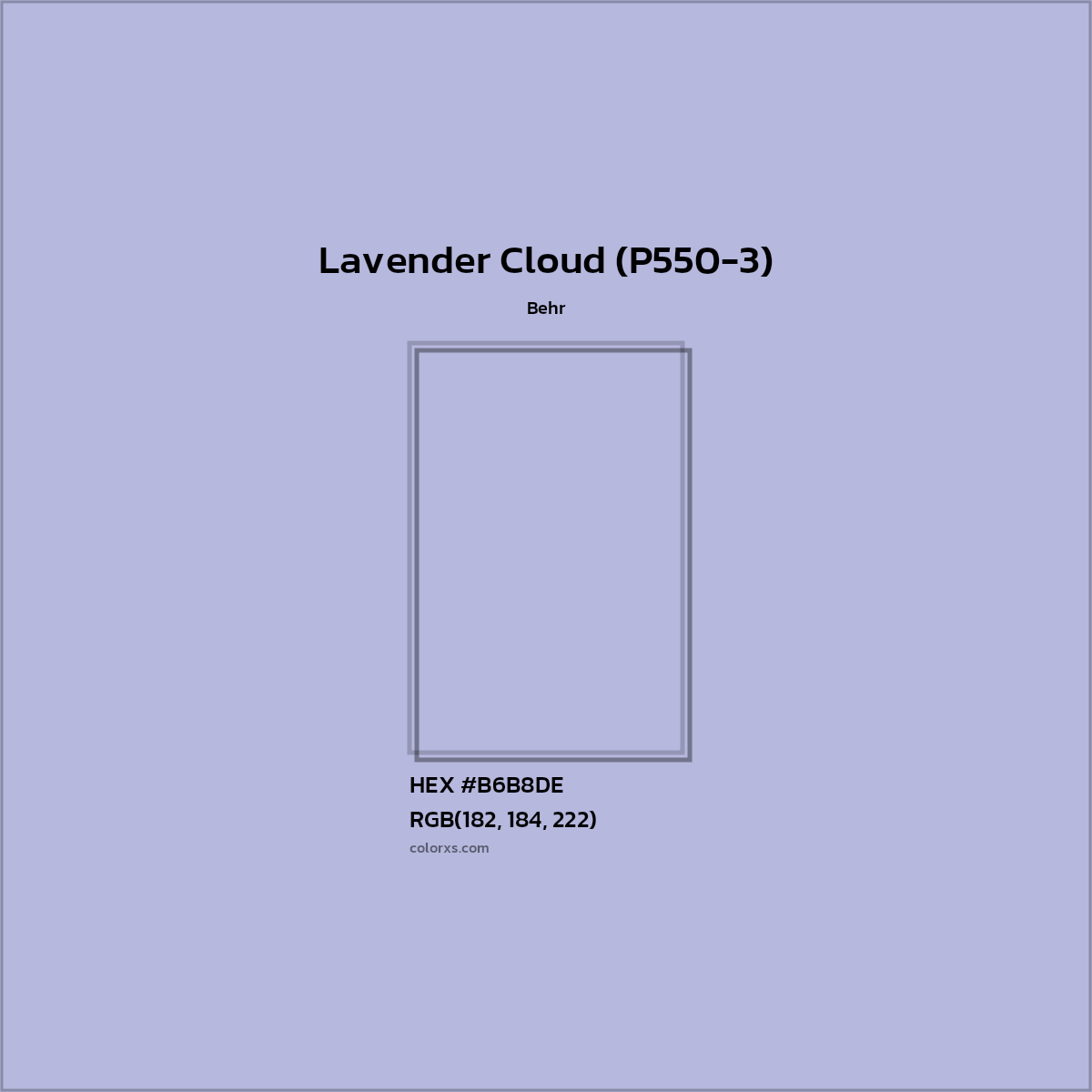 HEX #B6B8DE Lavender Cloud (P550-3) Paint Behr - Color Code