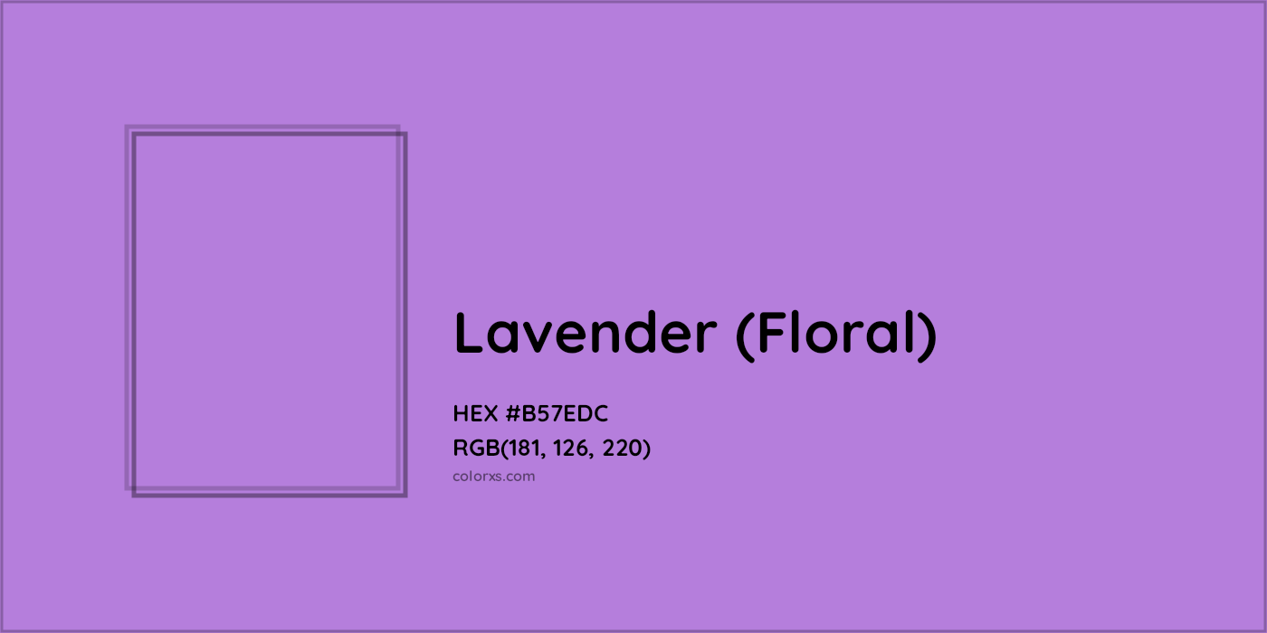 HEX #B57EDC Lavender (Floral) Color - Color Code