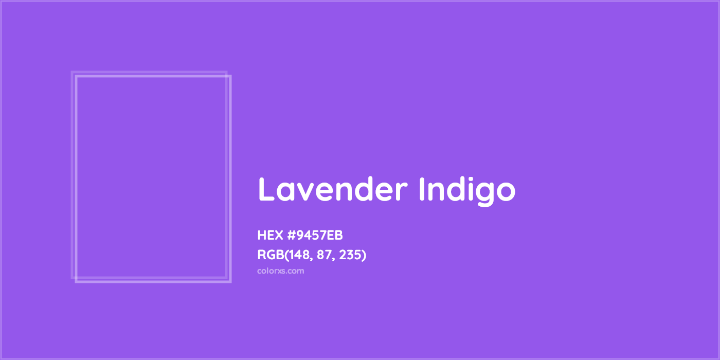 HEX #9457EB Lavender indigo Color - Color Code