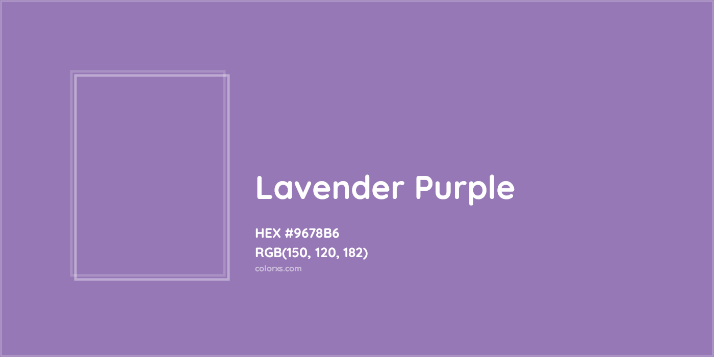 HEX #9678B6 Lavender Purple Color - Color Code