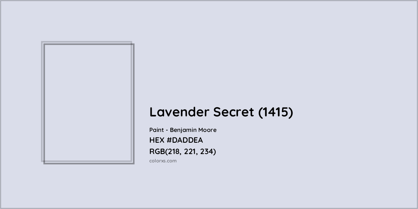 HEX #DADDEA Lavender Secret (1415) Paint Benjamin Moore - Color Code