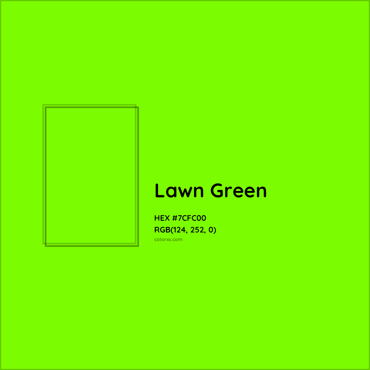 HEX #7CFC00 Lawn Green Color - Color Code