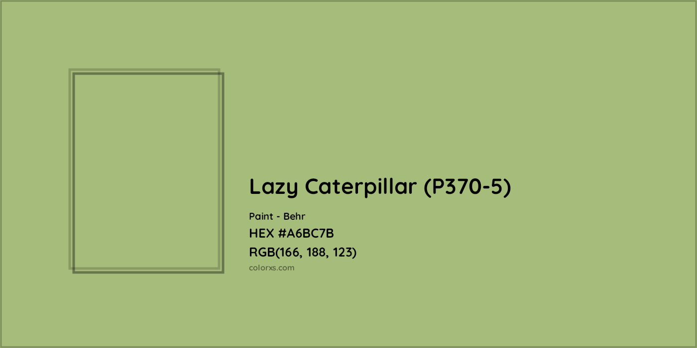 HEX #A6BC7B Lazy Caterpillar (P370-5) Paint Behr - Color Code