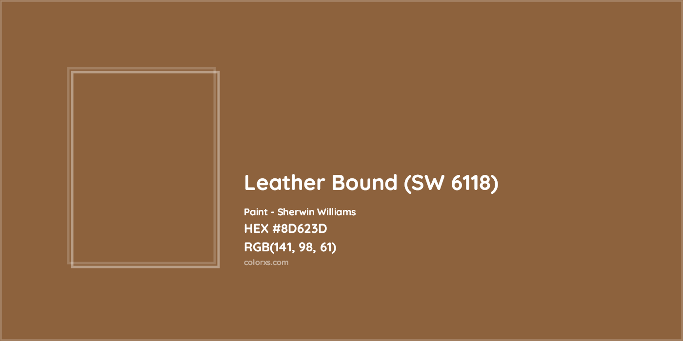 HEX #8D623D Leather Bound (SW 6118) Paint Sherwin Williams - Color Code